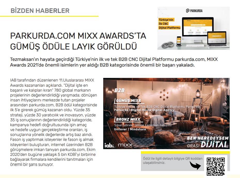 Parkurda.com Mixx Awards’ta Gümüş Ödüle Layık Görüldü